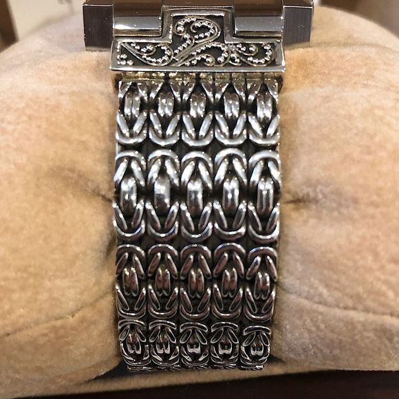 LOIS HILL Unisex Automatic Sterling Silver Bracelet Automatic Watch NWOT RARE - Picture 3 of 12